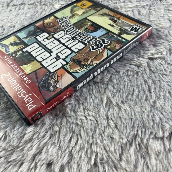 Grand Theft Auto San Andreas (PlayStation 2, 2004) PS2 Game Disc Case Manual Map - Picture 11 of 15